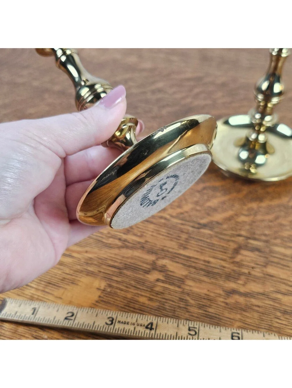 Vintage Baldwin Brass Candlesticks Pair 7” Forged in America Taper Holders